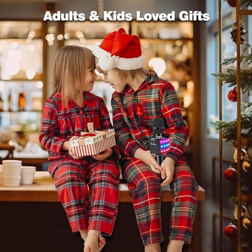 Image of Ankuka Wireless Karaoke Microphone with Speaker - Bluetooth Mic for Singing with LED Lights | Kids & Adults Portable Karaoke Mike with Echo Effect & 1800 mAh Battery for Birthday Home Party D168