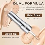 Under Eye Concealer Stick,Full Coverage Concealer for Older Women,Teenagers,Middle-aged,Dual formula (liquid tip & balm stick),Long-lasting Wear,Tattoo Cover Up Makeup（01 Natural） - Image 2