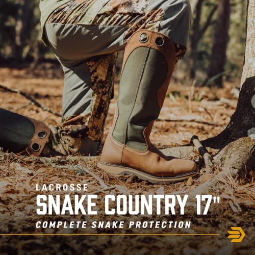 LaCrosse Snake Country 17" Snake Boots for Men - Pull-On, Non-Insulated, Prairie Outsole for Traction2