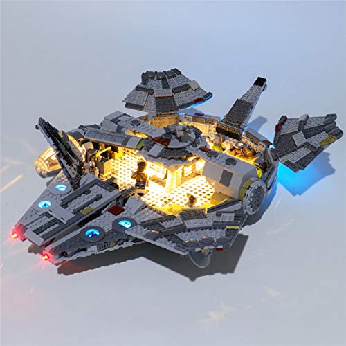 HYMAN LED Beleuchtung Set, Dekorations Licht für Millennium Falcon Raumschiff, Kompatibel mit Lego 75257 Star Wars (Kein… – Bild 4