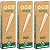 OCB - Unbleached 2.75 (70mm) Bamboo Mini Cones - 3 Packs with 10 Cones per Pack