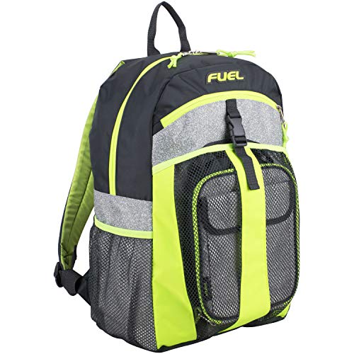 Fuel Backpack & Lunch Bag Bundle, Graphite/Neon Yellow/Static Dots Print #TOP1