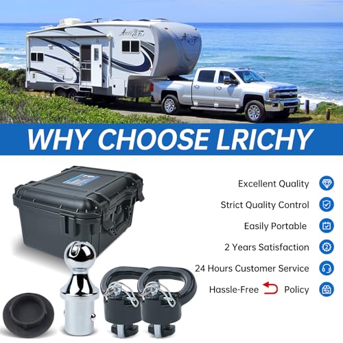 Lrichy 60618 Upgraded 38k Puck System Gooseneck Hitch Ball Kit with Case Compatible with 2013-2026 Dodge Ram 2500 3500, 2-5/16 in Hitch Ball for Truck Bed with 2 Gooseneck Safety Chain Anchors by Lrichy - Image 7