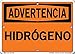 Vestil SI-W-52-A-AC-130-S HYDROGEN/HIDR?GENO Warning Sign, Aluminum Composite, 0.130" Overall Size, 10.5" W x 7.5" H