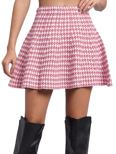 Image of Mehrang Spandex Women's Classic Stretchy All Time Trendy Skater Skirt with Attached Inner Shorts and Flared Inskirt