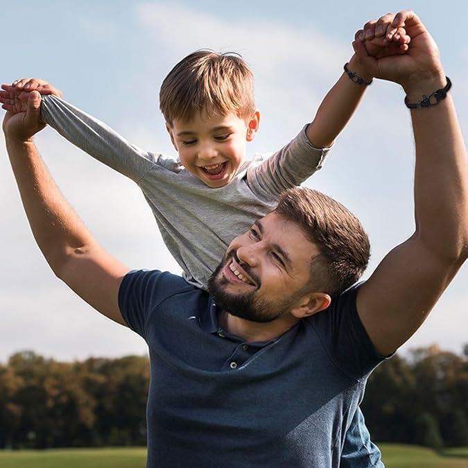 Geschenk für 10 Jährigen Jungen - Geburtstags-Armband für Jungen, Schwarz Geflochtenes Seil mit Verschluss