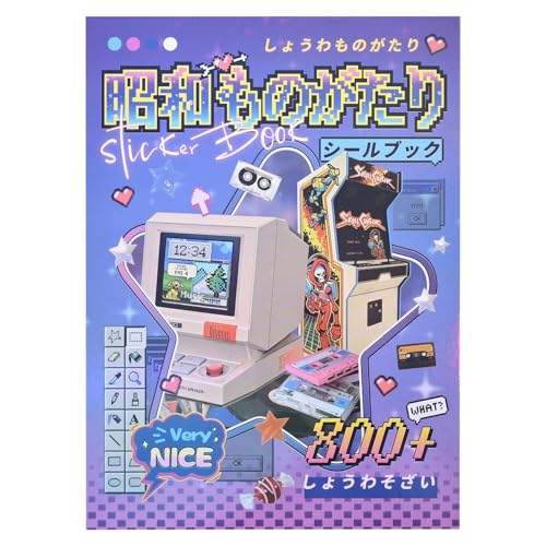 Image of Girl's Japanese Retro Sticker Book, Y2K Showa Theme - 800+ Cute Old Showa Style Old Items Stickers, for DIY Scrapbooking Journaling Handbook Decoration
