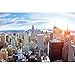 GREAT ART Photo Wallpaper – New York City Skyline – Picture Decoration Sunset Penthouse View Manhattan America USA Big Apple NYC Dusk Travel Image Decor Wall Mural (82.7x55.1in - 210x140cm)