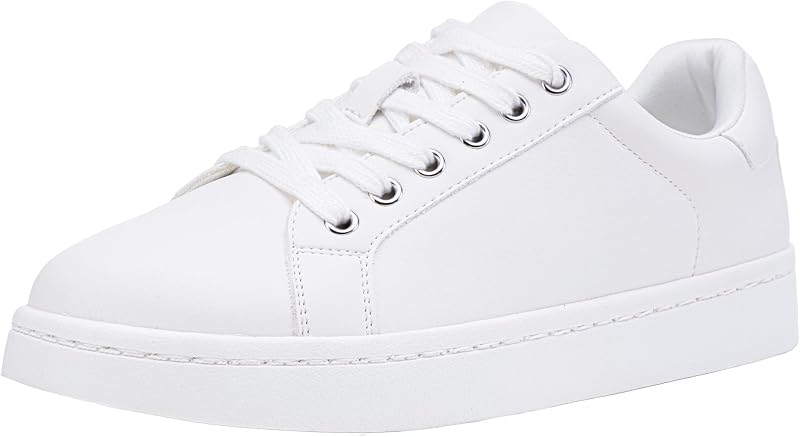 Women's Lace-Up Walking Sneakers, Casual Low Top Shoes 8003