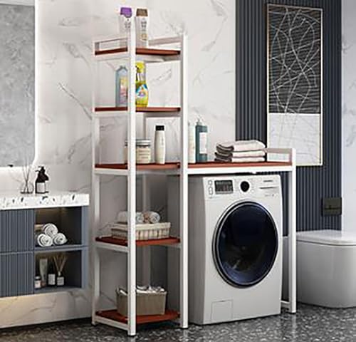 Étagère salle de bain réglable pour optimiser l'espace buanderie