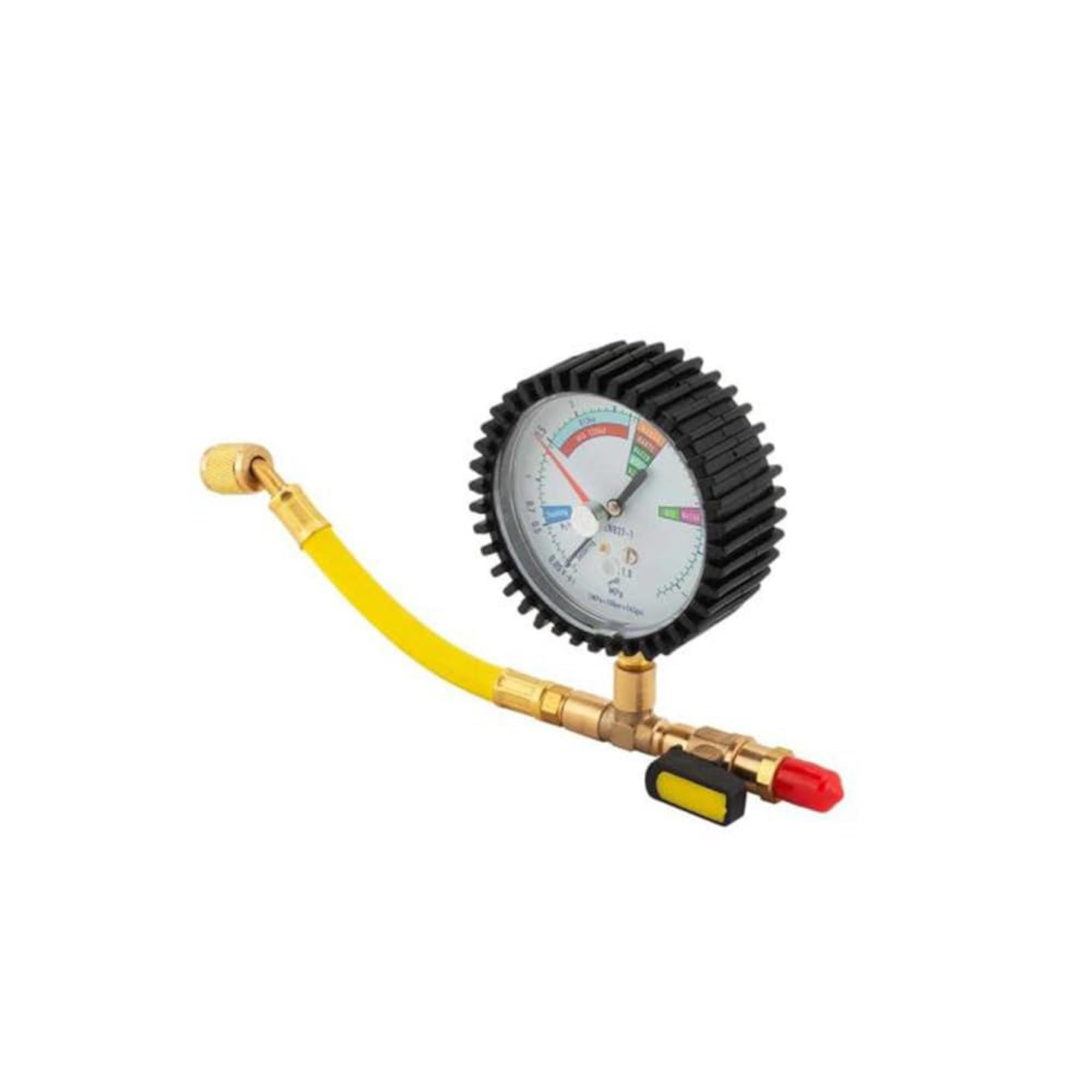 3S SuperSamaStore Manometro Professionale per Azoto, Attacchi 1/4'' Sae con Rubinetto per Prova Tenuta Circuito