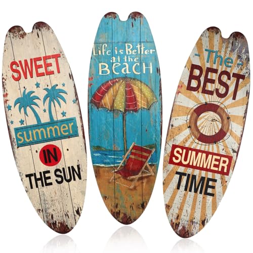Planches de surf en bois décoration de chambre x3