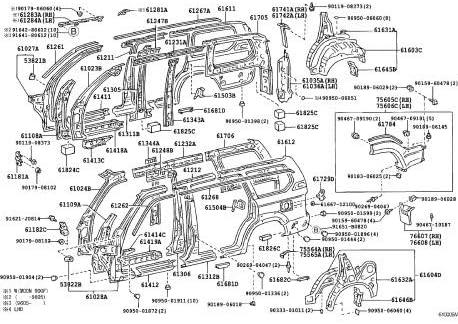 TOYOTA (トヨタ) 純正部品 フロントボデー ピラーSUB-ASSY OUT LH