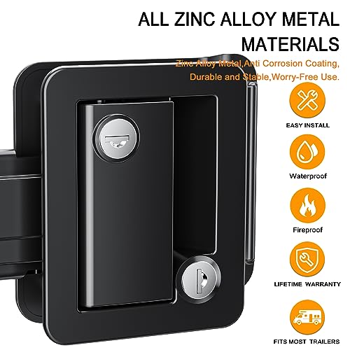 RV Door Latch,Camper Door Lock,All Metal RV Door Lock