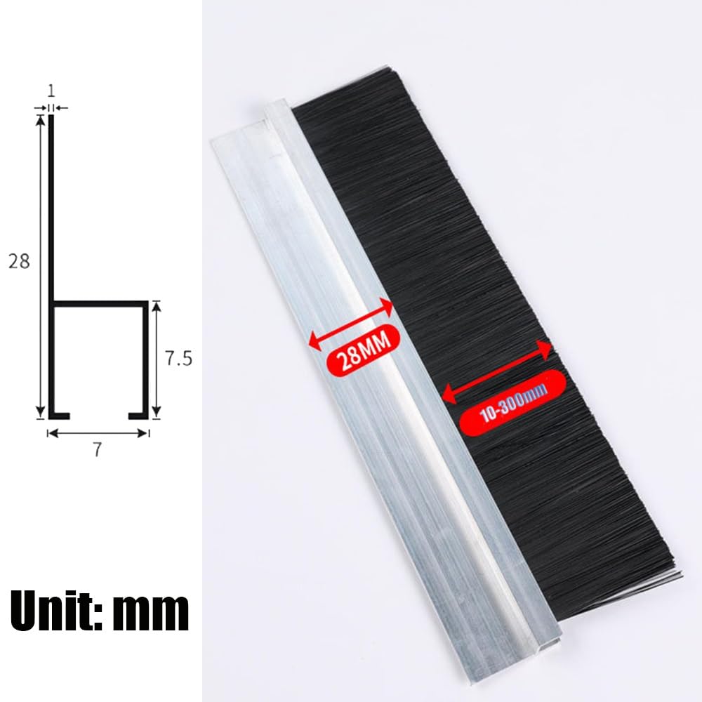 Wytrzymała aluminiowa uszczelka do drzwi ze szczotką, 90 cm, regulowana wysokość, srebrne wykończenie, idealne dla efektywności energetycznej i redukcji hałasu