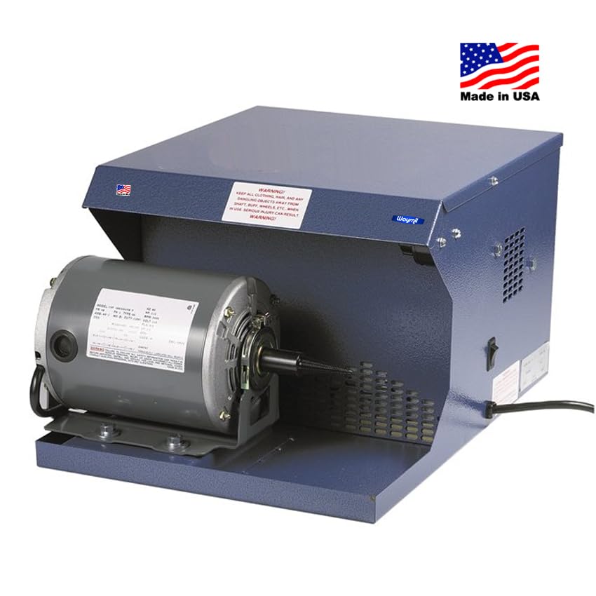 Professional Dust Collector Jewelry Polishing Buffing With 1/2 Hp Single Spindle Motor Unit Made In USA