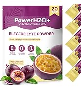 PowerH2O+ Electrolytes Powder Packets, 20 Sticks Hydration Packets Sugar Free, Electrolyte Drink ...