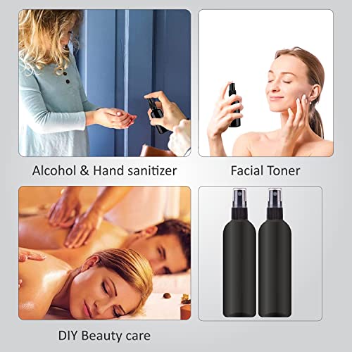 Image of Chariot New York Refillable Spray Empty Bottles With Spray Pump Uses For Diy Perfume, Essential Oils, Blends, Aromatic Water, Beauty Products 120 ml (Pack of 2) (2), Black