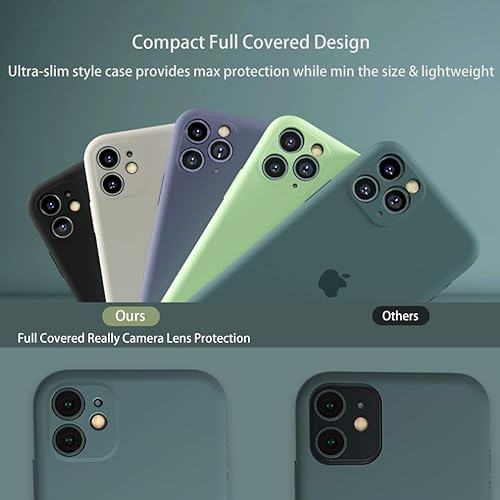Miniatura 3 de Funda de silicona líquida a prueba de golpes para iPhone 11 Pro Max, delgada, de goma de gel suave, protección contra caídas con forro de microfibra