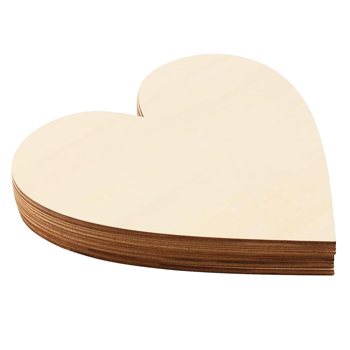 de Adornos de Madera sin Pintar 30 Piezas en Forma de Color Beige Adecuado para Fiestas y Navidad para del Hogar y Manualidades