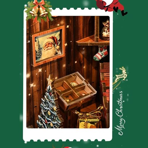 Kit Maison Miniature 3D - Déco De Noël - Bois - 17,5x12x10,5 Cm - Adultes Ados Débutants - Livret D'instructions