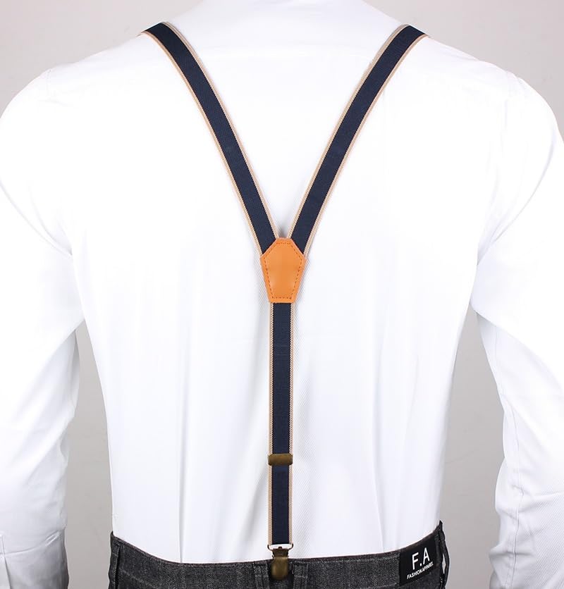 Tirantes elásticos retro que evitan la caída del pantalón con comodidad 3