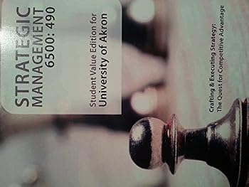 Paperback Strategic Management 6500:490 University of Akron Book