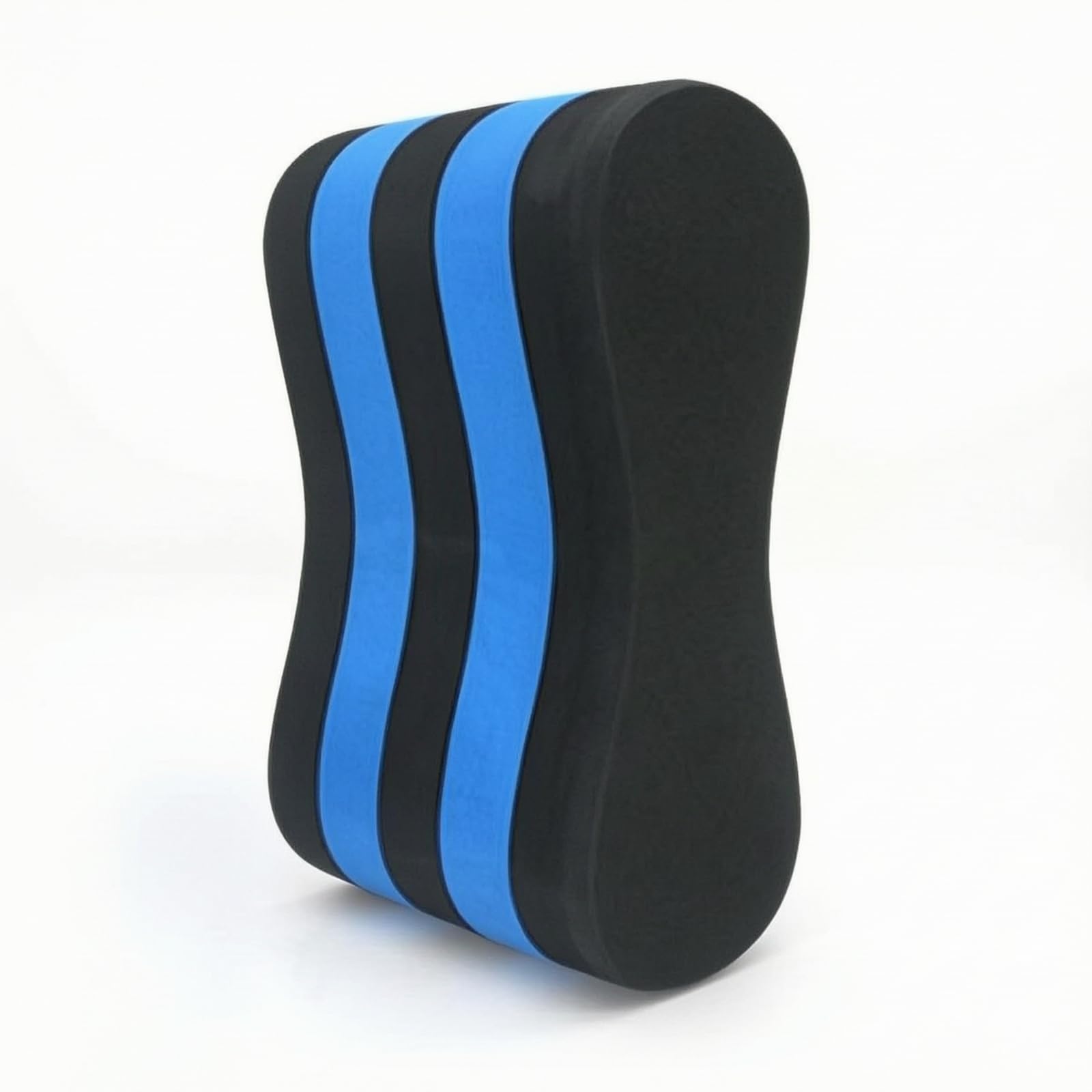 Baoblaze Swimming Pull Buoy Swim Stroke Improver With Central Opening EVA Foam Build Suitable for Pool Adult Training, Black And Blue Five-Layer Angled