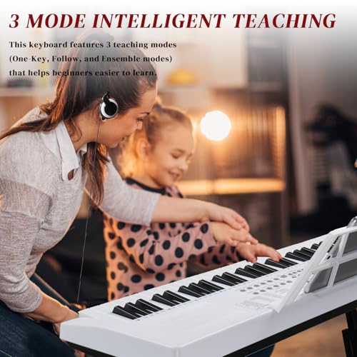 Image of Ktaxon 61 Key Keyboard Piano Electric Keyboard with Lighted Keys