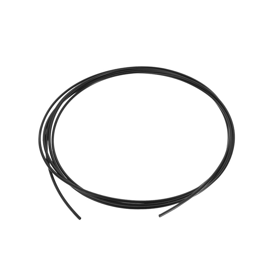 sourcing map Nylon Line Hose Tube, 2mm(0.07") ID x 3mm(0.11") OD 3 Meter PA6 Nylon Tube Pneumatic Air Brake Tubing for Fluid Transfer Black