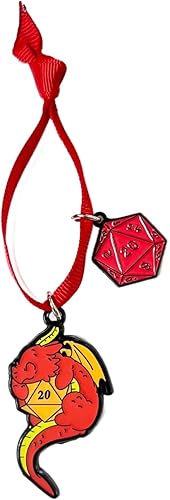 Fandom Emporium Dungeons, Dragons, D20, Dice, Gaming, Mesa, Adorno de Dragón, Regalo de Árbol de Navidad, Vacaciones de Invierno, Fandom Adolescente