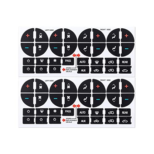 Ombialo AC Dash Button Repair Kit, Stickers Decals Compatible with GM Vehicles, GMC Chevrolet Tahoe Yukon Acadia Sierra 2006-2014 2Pcs