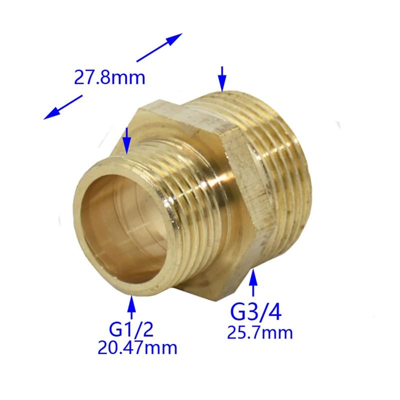 25 Pz 3/4 "A 1/2" Connettore Filettato Maschio Riduzione del Tubo di Riparazione Adattatore Filettato Rubinetto Irrigazione a goccia Raccordo