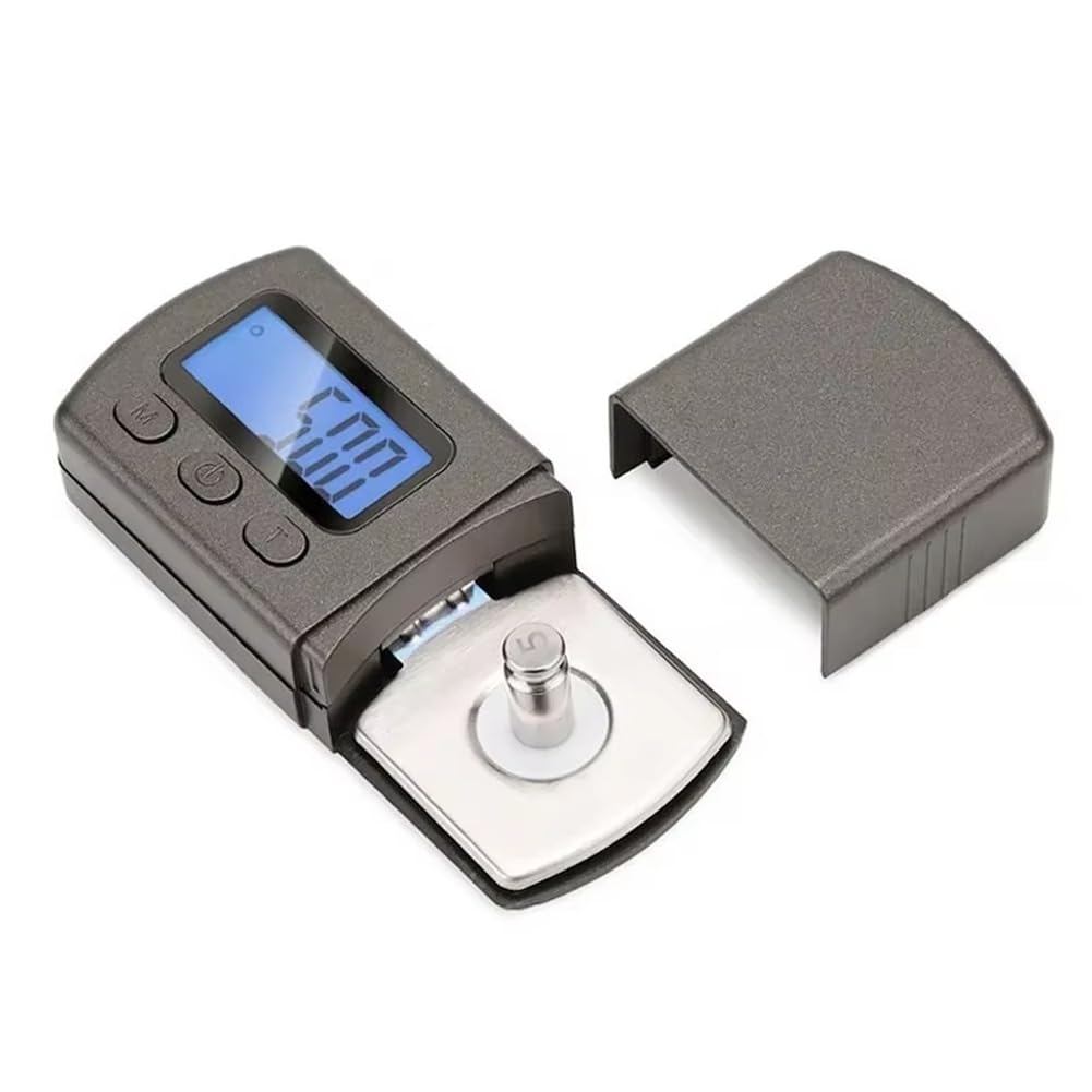 Jnchdghwa Gray For Turntable Stylus Force Scale 0.01G Accuracy Portable Backlight Needle Pressure Gauge For Phonograph Stylus