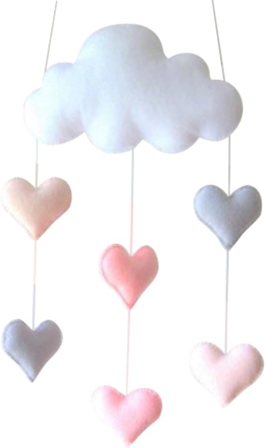 Heart Raindrop Hanging Ornament DIY Pendant for Baby Shower Kids Room Decoration