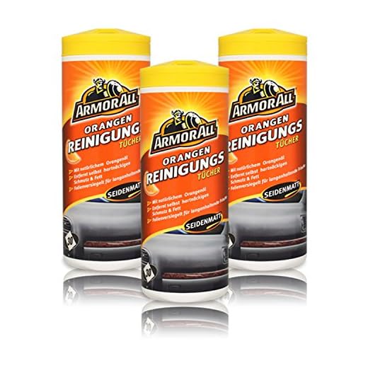 Armor All 3 x 45025L ORANGENREINIGUNGS TÜCHER 30 Stück (3er Set)