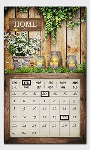 Vacchetti GiuseppeLed Panel with Calendar Brown Rectangular, Multicolour, Medio