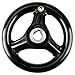 Yanmis Hand Wheel 12mm, Bakelite Black Round 12 * 100mm 3 Spoke Hand Wheel Revolving Handle for Lathe Milling Machine