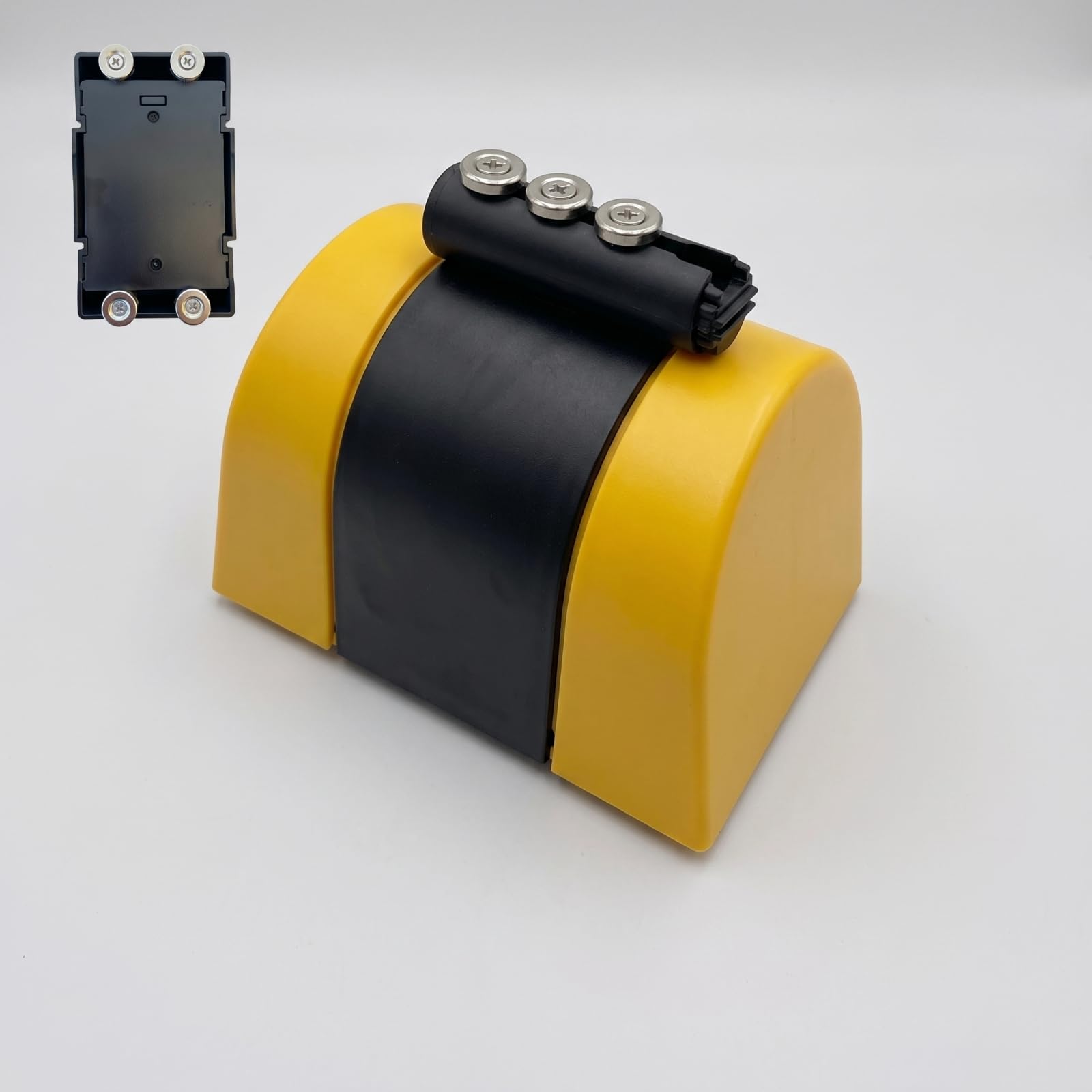 Harilla Nastro Retrattile Compatto Antiusura, Delimitatore a Parete con Nastro, Robusto, per, Nero, 10M