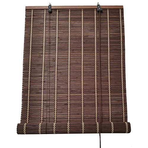 Sh000ad Bambus Rollo,Bambus Jalousie,Haus Dekoration Bambusrollo Fenster Sichtschutz Rollos in Bambus Raffrollos aus Holz,Seitenzugrollo für Tür & Fenster Balkon,Anpassbar (W 150 x H 180cm) Cover