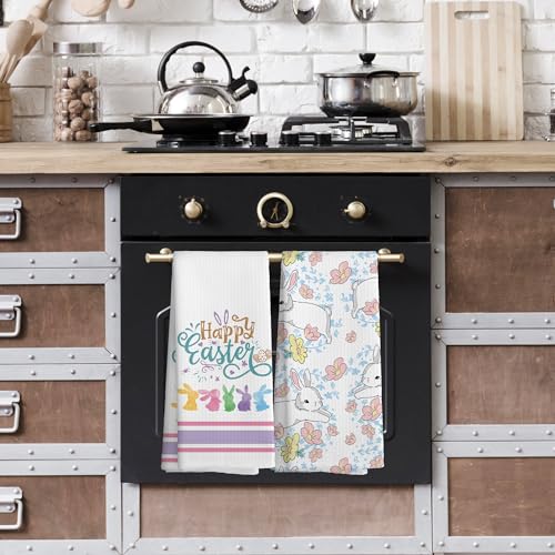 Taedin 093 Happy Easter Bunny Rabbit Kitchen Towels Dish Towel 16X24 Inches thumb #2
