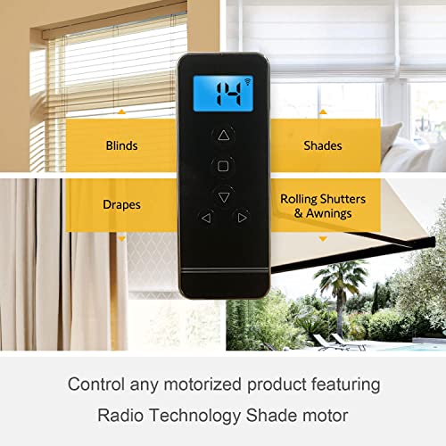 Rollerhouse 15 Channel Remote Controller Rf 433.92 Remote Control For Motorized Windows Shades And Blinds,White #TOP5
