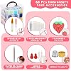 PAXCOO 276 Pack Embroidery Floss Thread Kit Including 210 Colors Cross Stitch Sewing Thread with 66 Pcs Embroidery Accessories and 4-Tier Transparent Embroidery Thread Storage Organizer Box