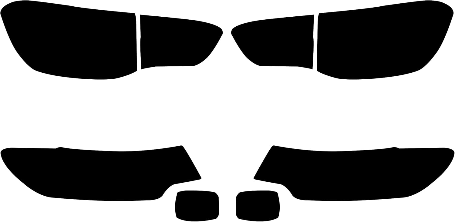 Pre-Cut Headlight Fog Light & Taillight Tint Kit Compatible with Jeep Compass 2024-2025 | Precision Cut Stretchable PPF Vinyl Overlay Cover Wrap (Dark Smoke)