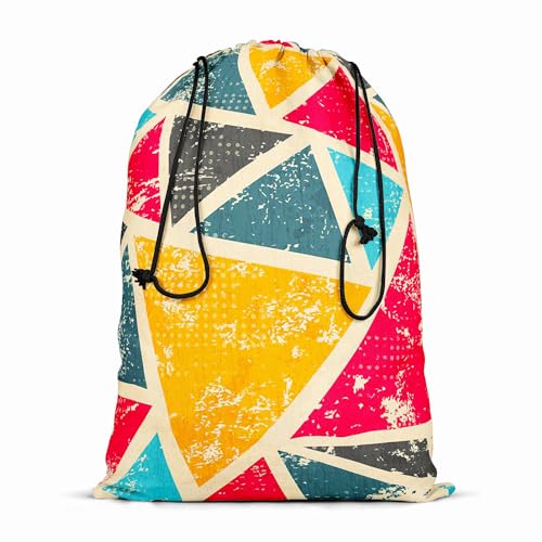 Image of ArtzFolio Grunge Triangle D2 | Reusable Sack Bag | Bag for Gym, Storage, Vegetable & Travel