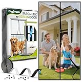 DIGDRAM Magnetic Screen Door - Upgraded PET Mesh, Heavy Duty Screen Mesh Curtain for Sliding/Patio Door...