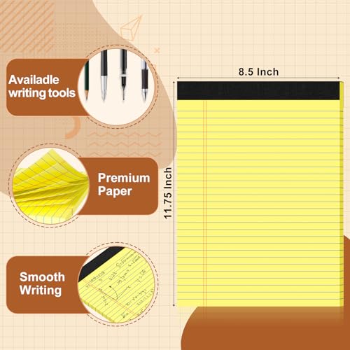 Cuadernos amarillos de 8.5 x 11.75 con hojas de alta visibilidad 3