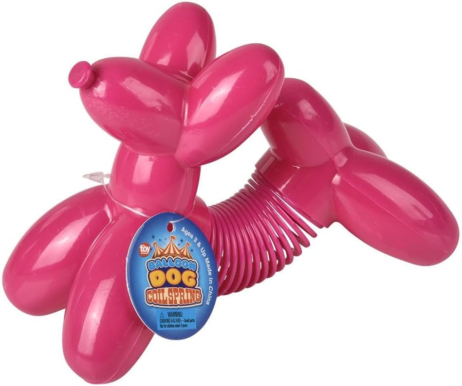 Rhode Island Novelty 4.75" Balloon Dog Coil Spring (1 Per Order, Style May Vary)
