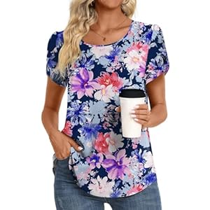 HOTGIFT Women Tops 2025 Summer Short Sle...