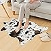 Cow Print Rug Faux Cowhide Area Carpet Animal Print Mat for Living Room Bedroom Non-Slip 3.6x2.5FT (110cmx75cm)